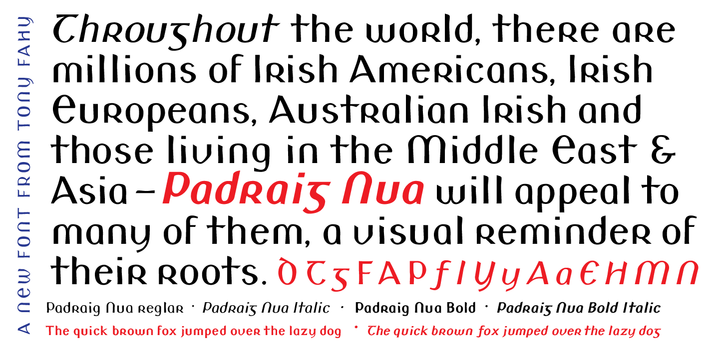 Пример шрифта Padraig Nua #4